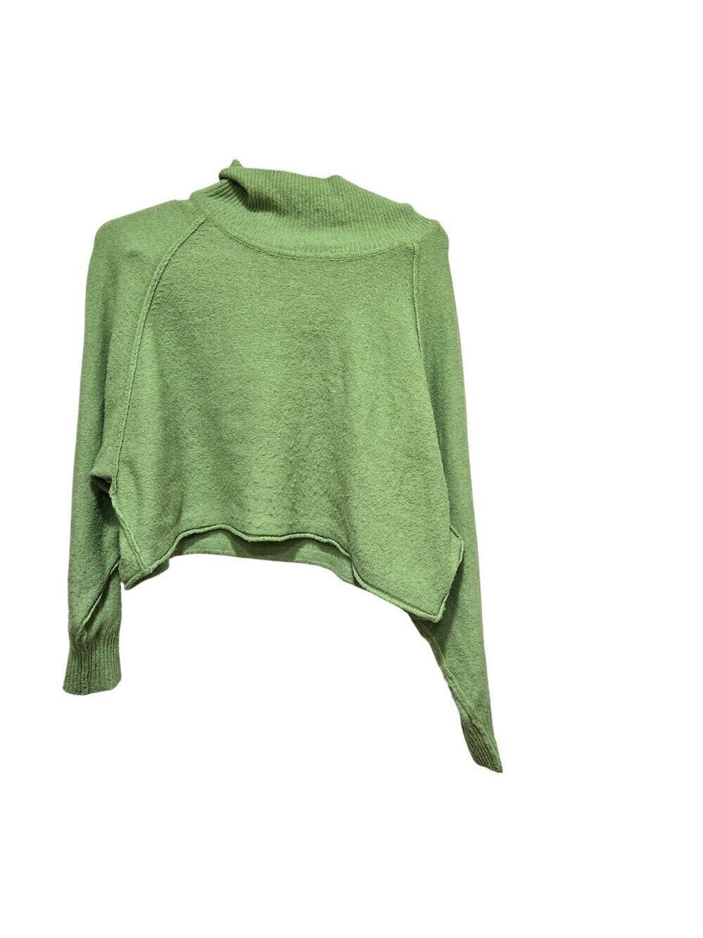 Urban Outfitters Green Cropped Turtleneck Sweater L Y2K